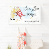 Popcorn Liefde Trouwbanner Spandoek (Insitu)