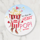 Popcorn Love Funny Bedankjes Labels (Achterkant)