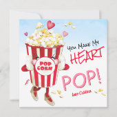 Popcorn Love Funny Notitiekaartje (Voorkant)