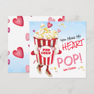 Popcorn Love Funny Notitiekaartje