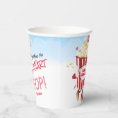 Popcorn Love Funny Papieren Bekers (Rechts)