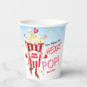 Popcorn Love Funny Papieren Bekers (Voorkant)