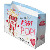 Popcorn Love Funny Pun Groot Cadeauzakje (Achterkant Gekanteld)