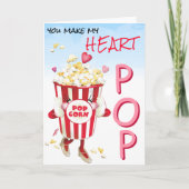 Popcorn Love Funny Pun Kaart (Voorkant)