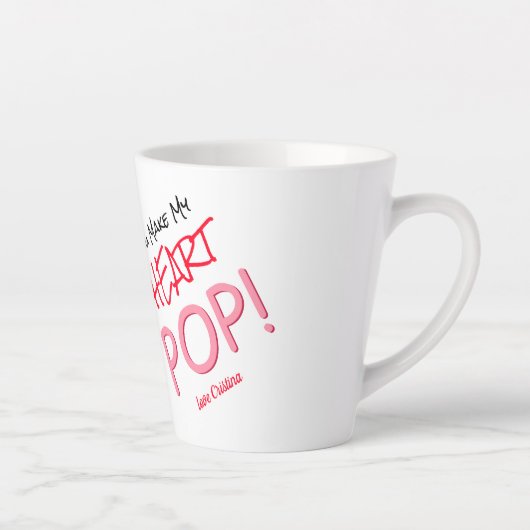Popcorn Love Funny Pun Latte Mok (Rechts)