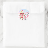 Popcorn Love Funny Ronde Sticker (Tas)