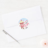 Popcorn Love Funny Ronde Sticker (Envelop)