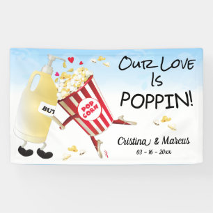 Popcorn Love Wedding Banner