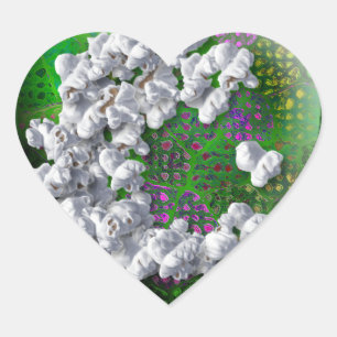 Popcorn Lover Collectie Hart Sticker