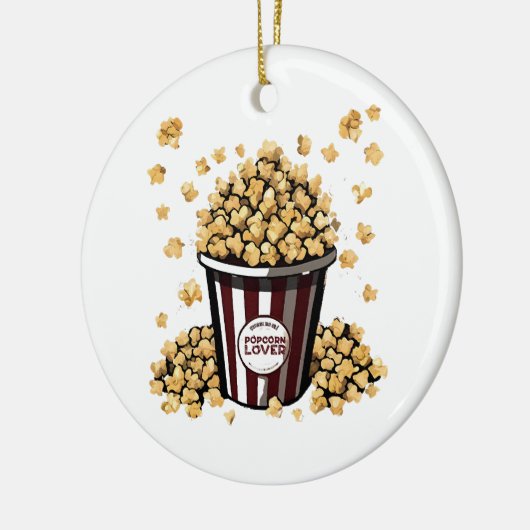 Popcorn Lover Keramisch Ornament (Links)