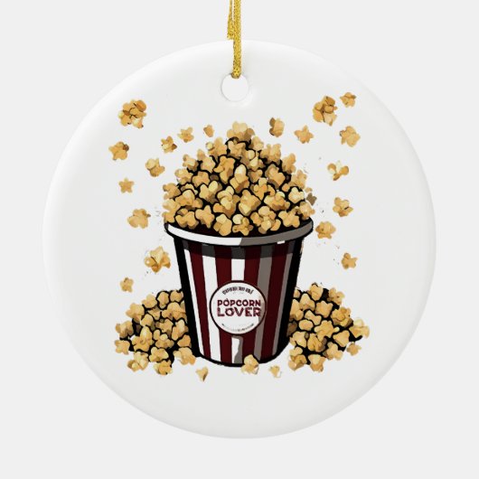 Popcorn Lover Keramisch Ornament (Achterkant)