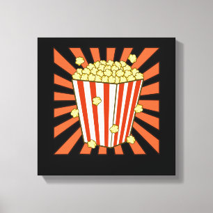 Popcorn Lover Popcorns Food Eater Graphic Canvas Afdruk