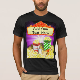 Popcorn Lovers Movie Marquee T-Shirt