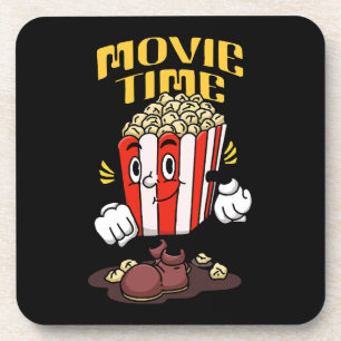 Popcorn Mascotte Cartoon Bier Onderzetter