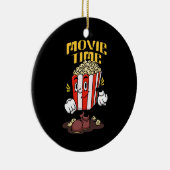 Popcorn Mascotte Cartoon Keramisch Ornament (Rechts)