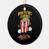 Popcorn Mascotte Cartoon Keramisch Ornament (Links)