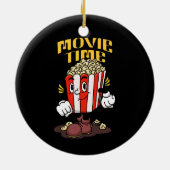 Popcorn Mascotte Cartoon Keramisch Ornament (Achterkant)