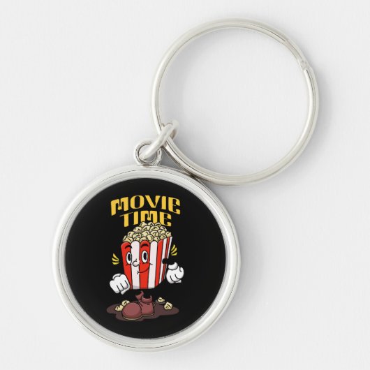 Popcorn Mascotte Cartoon Sleutelhanger (Voorkant)