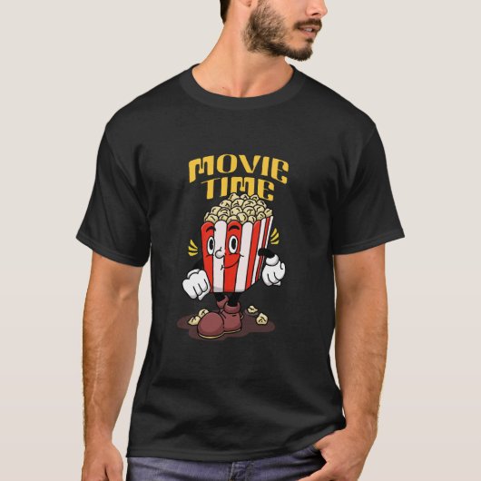Popcorn Mascotte Cartoon T-shirt (Voorkant)