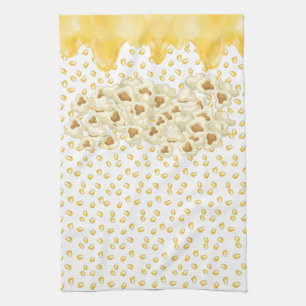 Popcorn met gesmolten boter theedoek
