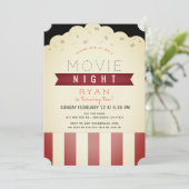 Popcorn Movie Night  Boy Verjaardag Kaart (Staand voorkant)