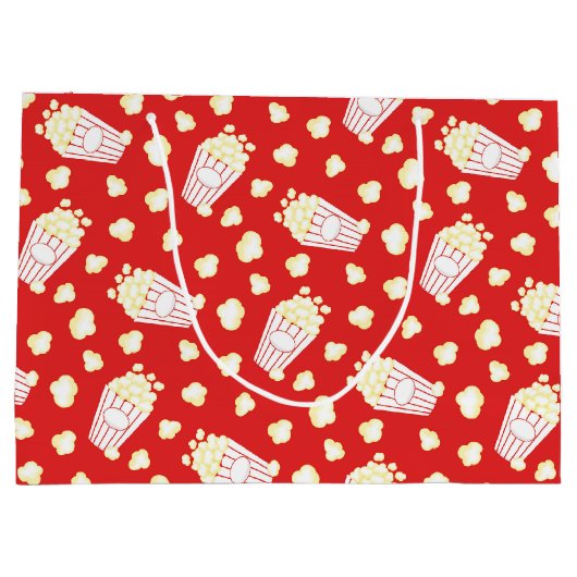 popcorn Movie night party Large Cadeautasje (Achterkant)