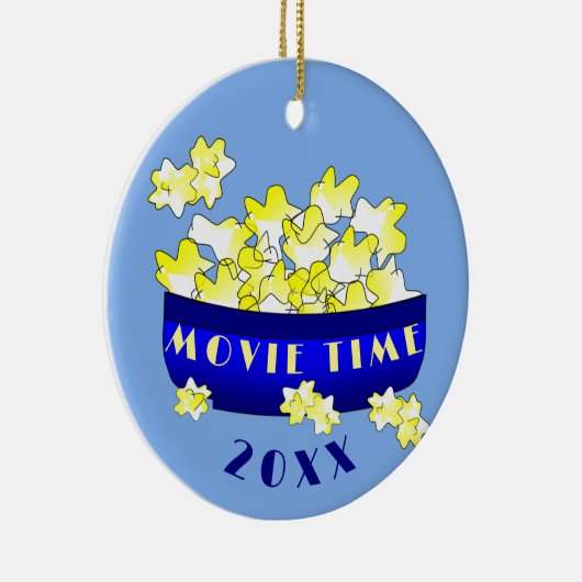 Popcorn Movie Time  Keramisch Ornament (Rechts)