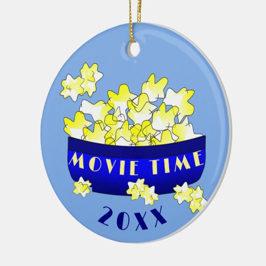 Popcorn Movie Time  Keramisch Ornament (Links)