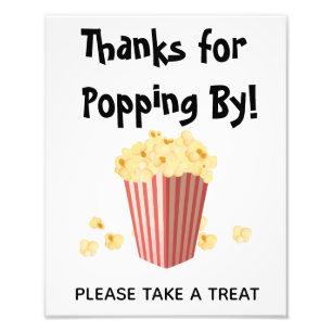 Popcorn Movie Wedding Shower Treat Sign Foto Afdruk