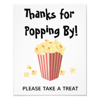 Popcorn Movie Wedding Shower Treat Sign Foto Afdruk