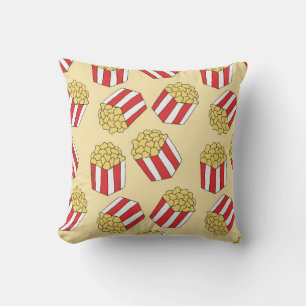 Popcorn naadloos patroon. handgetekende kussen