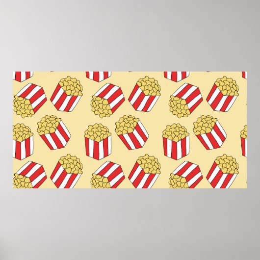 Popcorn naadloos patroon. handgetekende poster (Voorkant)