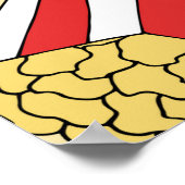 Popcorn naadloos patroon. handgetekende poster (Hoek)