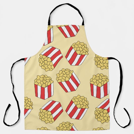 Popcorn naadloos patroon. handgetekende schort (Voorkant)