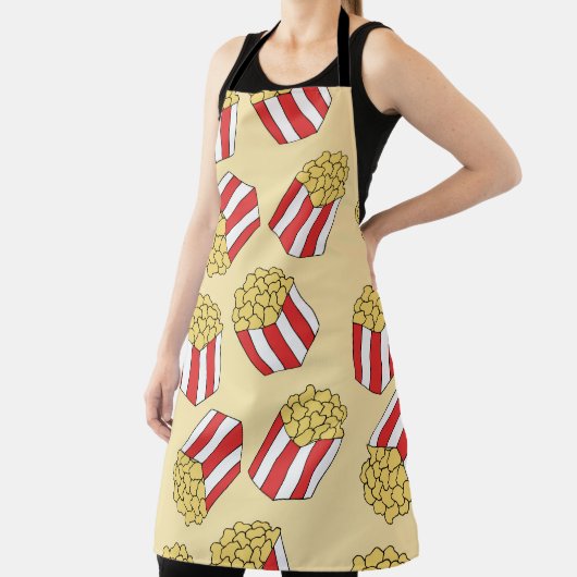 Popcorn naadloos patroon. handgetekende schort (Insitu)