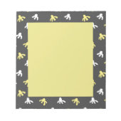 Popcorn Notitieblok (donkergrijs & botergeel) (Voorkant)