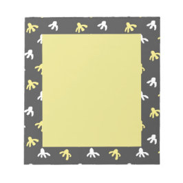 Popcorn Notitieblok (donkergrijs & botergeel)