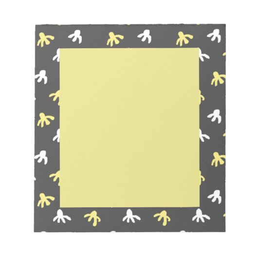 Popcorn Notitieblok (donkergrijs & botergeel) (Voorkant)