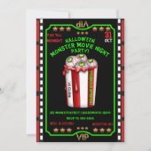 Popcorn Oogbollen Halloween Griezelnacht Film Kaart (Voorkant)