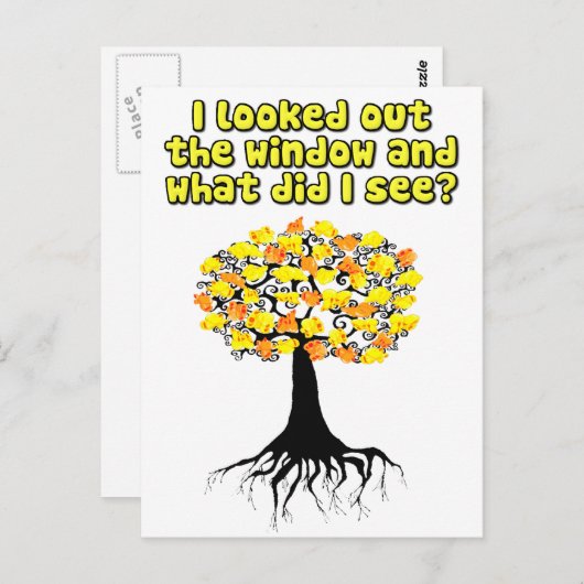 Popcorn op de abrikozenboom briefkaart (Voorkant / Achterkant)