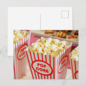 Popcorn op het briefkaart van het cinema-afbeeldin (Voorkant / Achterkant)