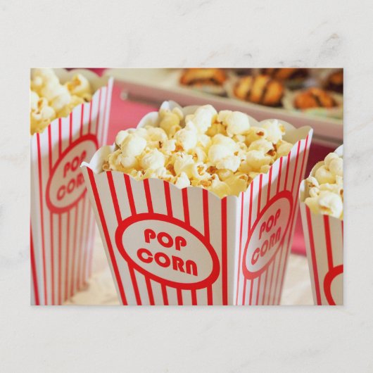 Popcorn op het briefkaart van het cinema-afbeeldin (Voorkant)