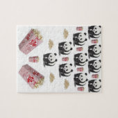 Popcorn Panda Beer Jigzaag Puzzle Daisy Legpuzzel (Horizontaal)