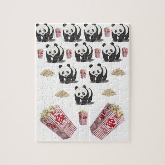Popcorn Panda Beer Jigzaag Puzzle Daisy Legpuzzel (Verticaal)