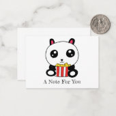 Popcorn Panda Note Cards Set of 10 Notitiekaartje (Voorkant / Achterkant in situ)