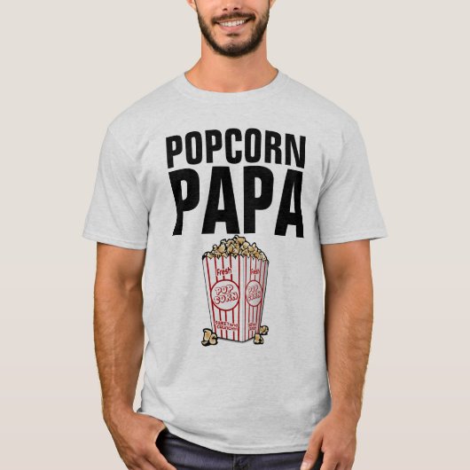 POPCORN PAPA DAD T-Shirts (Voorkant)