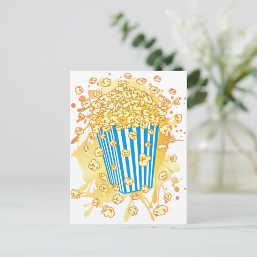 POPCORN_PARTY BRIEFKAART (Staand voorkant)
