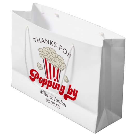 Popcorn Party Favor Gift Bag Groot Cadeauzakje (Voorkant Gekanteld)