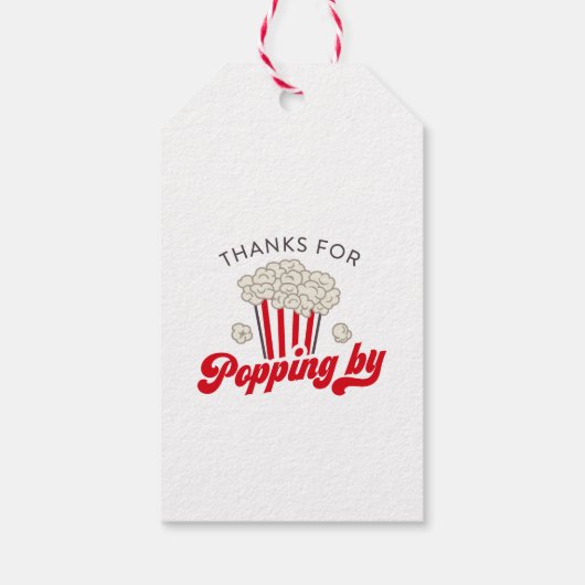 Popcorn Party Favor Gift Label Cadeaulabel (Achterkant)
