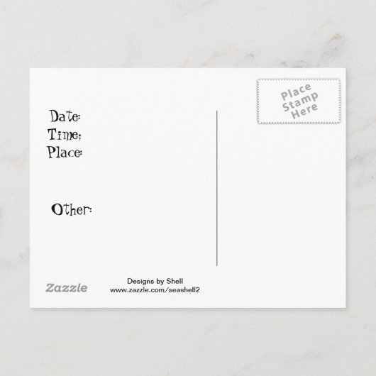 Popcorn Party Invitation Uitnodiging Briefkaart (Achterkant)